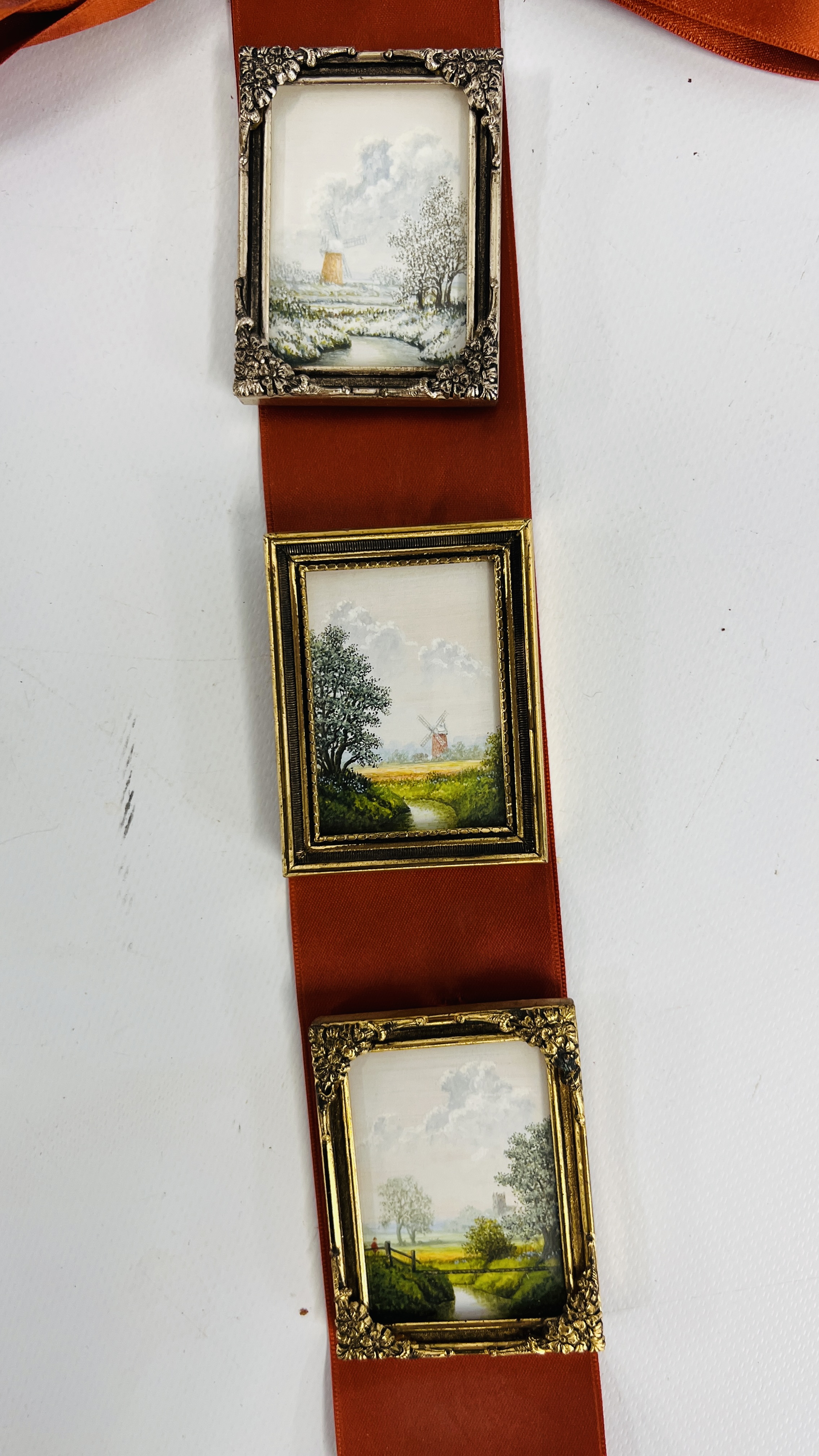 A COLLECTION OF 7 MINIATURE FRAMED PAINTINGS TO INCLUDE LOCAL SCENES, M CARVER, CYRIL B. - Image 9 of 10