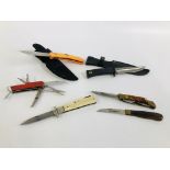 SIX COLLECTIBLE HAND KNIVES - (COLLECTION IN PERSON ONLY,