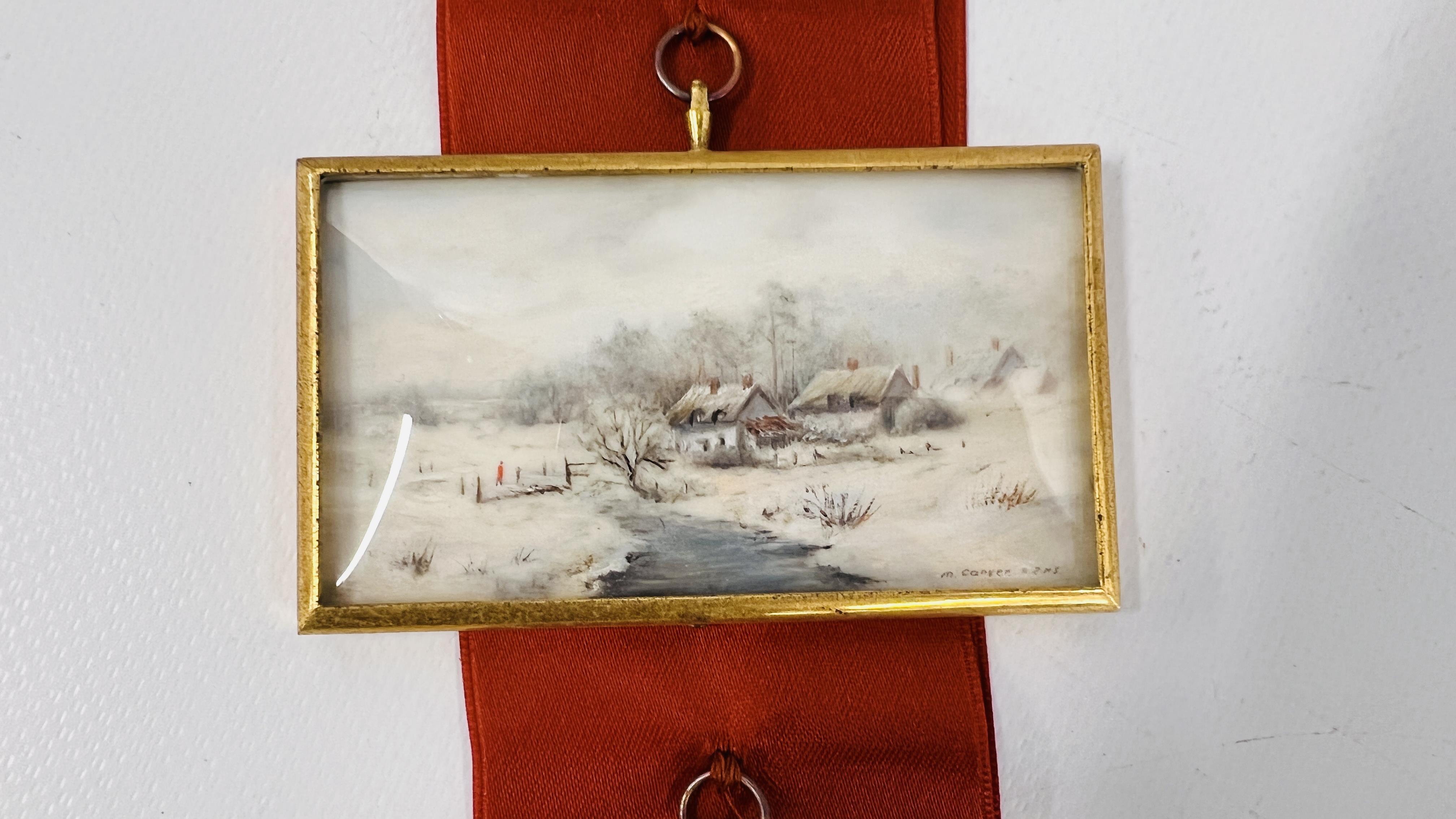 A COLLECTION OF 7 MINIATURE FRAMED PAINTINGS TO INCLUDE LOCAL SCENES, M CARVER, CYRIL B. - Image 4 of 10