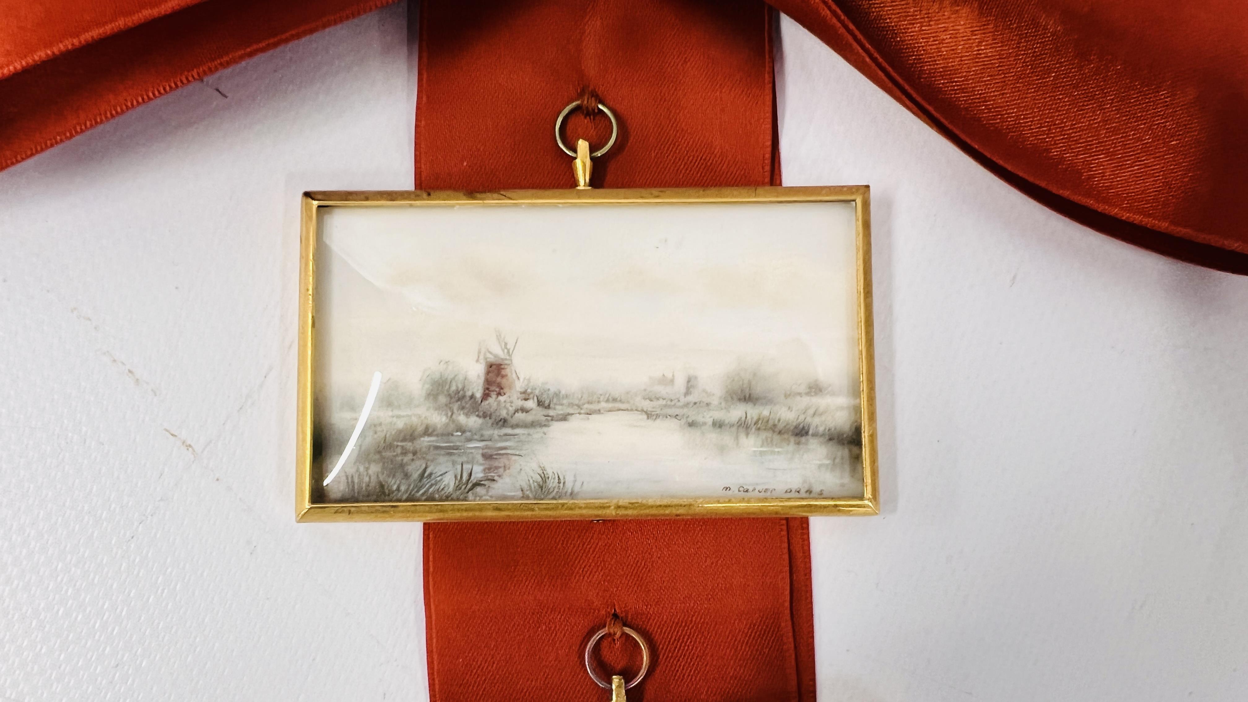 A COLLECTION OF 7 MINIATURE FRAMED PAINTINGS TO INCLUDE LOCAL SCENES, M CARVER, CYRIL B. - Image 5 of 10