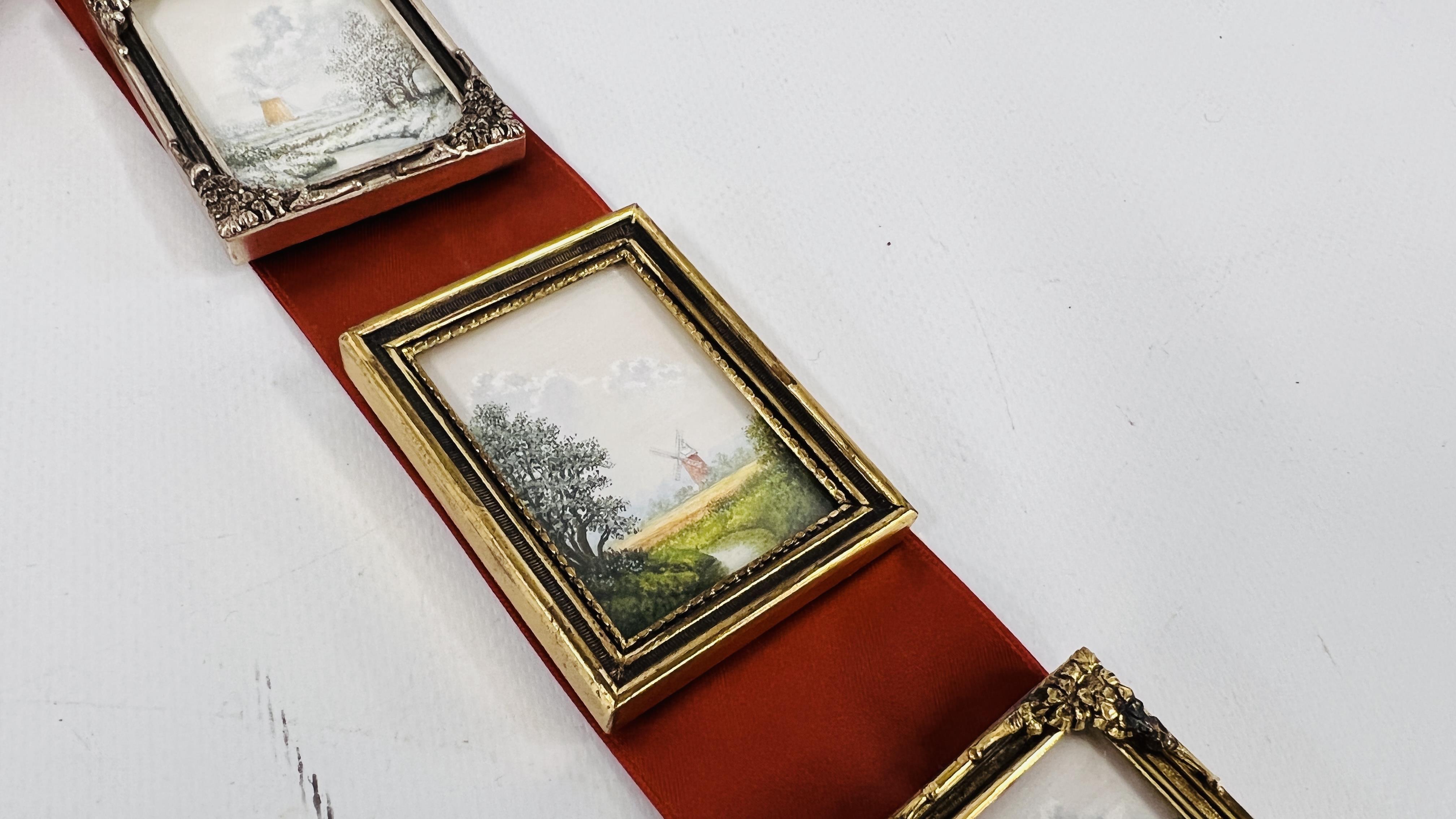 A COLLECTION OF 7 MINIATURE FRAMED PAINTINGS TO INCLUDE LOCAL SCENES, M CARVER, CYRIL B. - Image 7 of 10