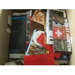 BOX OF MIXED EPHEMERA IN TWO FOLDERS AND LOOSE.