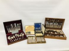 BOX OF ASSORTED CASED CUTLERY TO INCLUDE SYDNEY 2000 OLYMPIC GAMES SPOON SET ALONG WITH 2 X