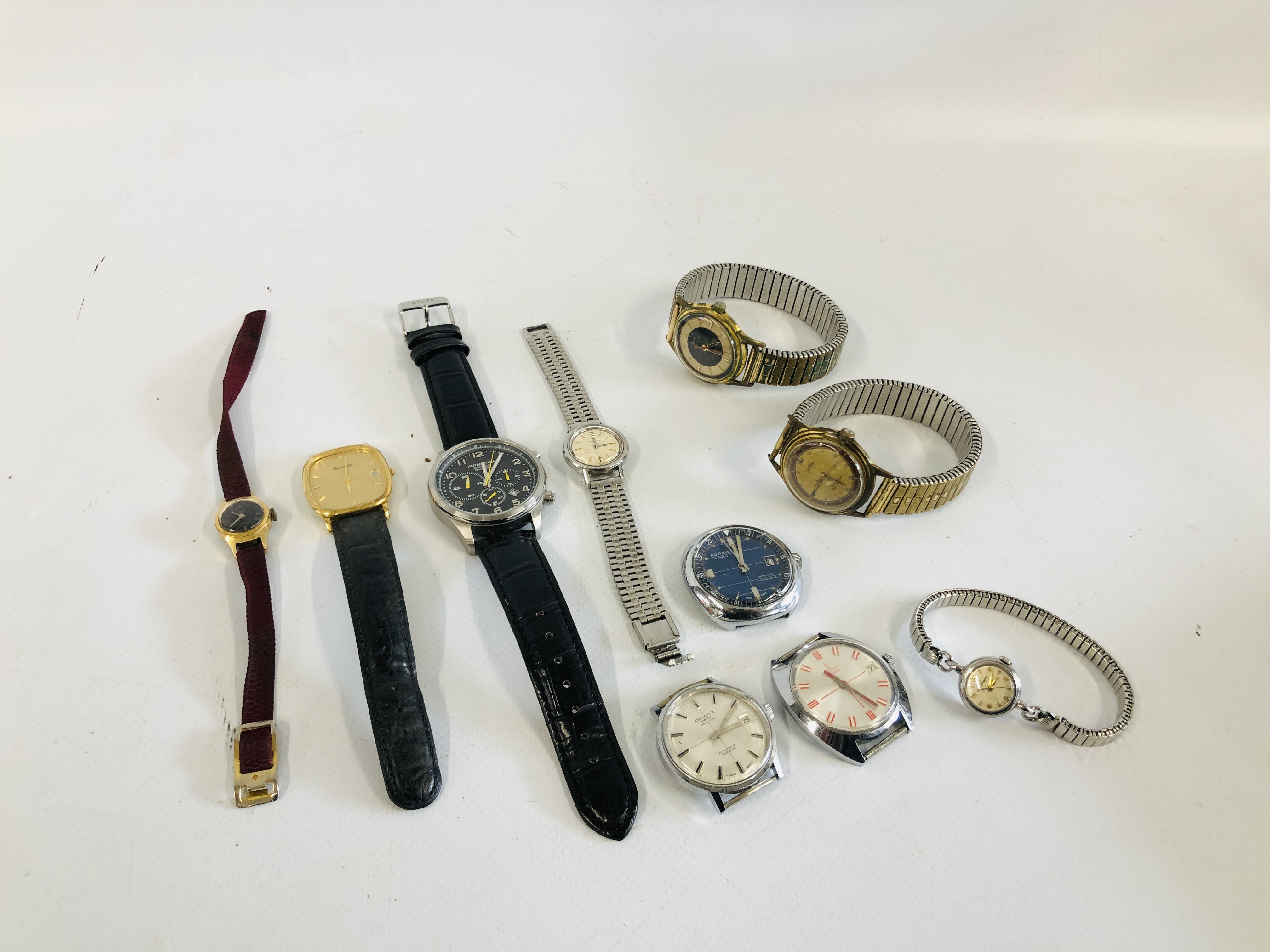 BOX OF ASSORTED VINTAGE WATCHES TO INCLUDE ACCURIST, ORIOSA, ETC.