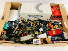 MICRO MACHINE TRUCK (OPENS UP) WITH SELECTION OF MICRO MACHINE CARS,