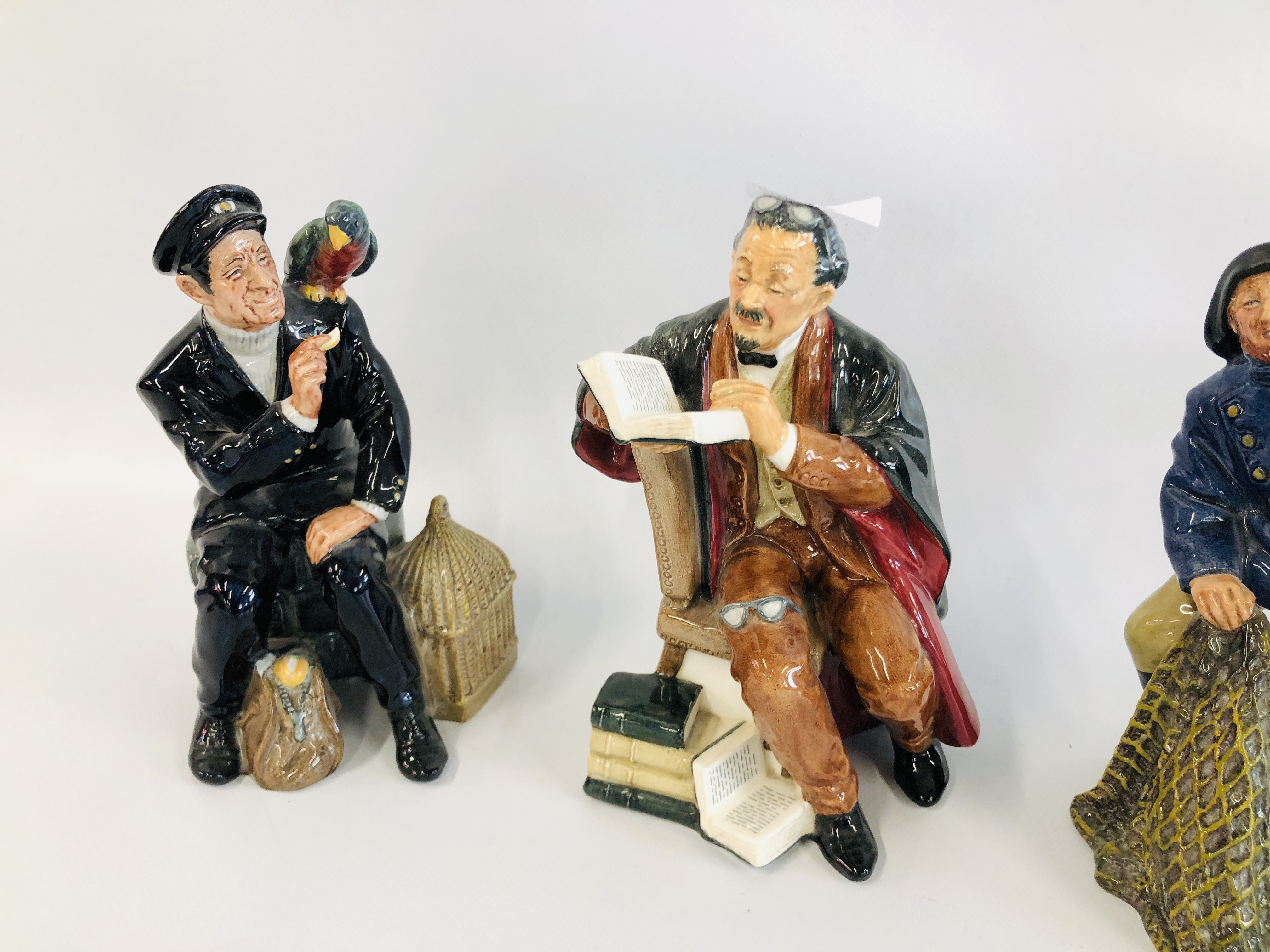 FIVE ROYAL DOULTON CABINET ORNAMENTS TO INCLUDE THE PROFESSOR HN2281, SEA HARVEST HN2257, - Image 2 of 9