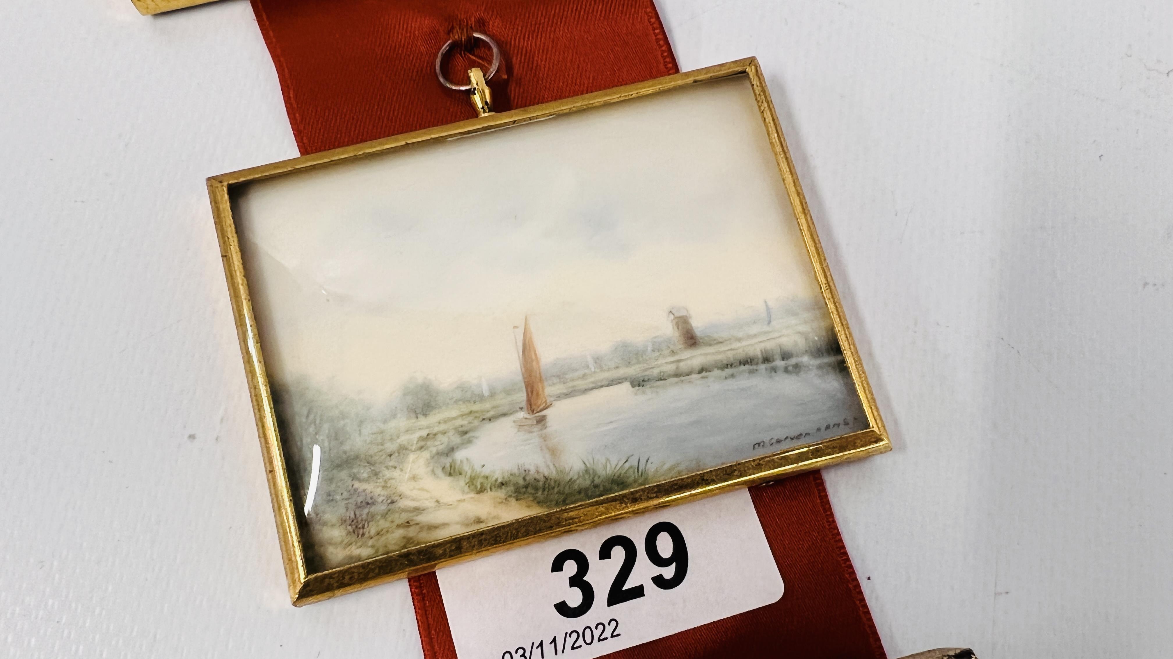 A COLLECTION OF 7 MINIATURE FRAMED PAINTINGS TO INCLUDE LOCAL SCENES, M CARVER, CYRIL B. - Image 2 of 10