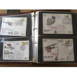 TWO ROYAL MAIL PRESENTATION PACK ALBUMS WITH A COLLECTION OF ABOUT FIFTY PACKS,