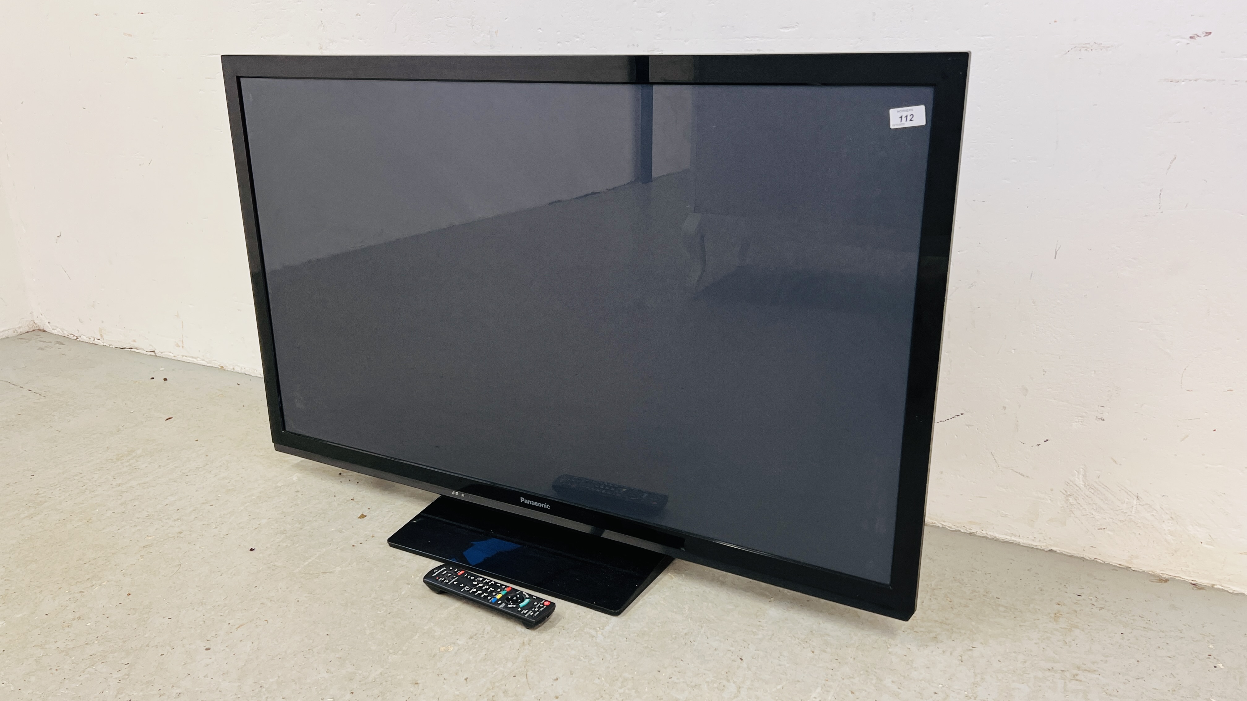 A PANASONIC 50 INCH FLAT SCREEN TELEVISION MODEL No. TX-P50X60B COMPLETE WITH REMOTE - SOLD AS SEEN.