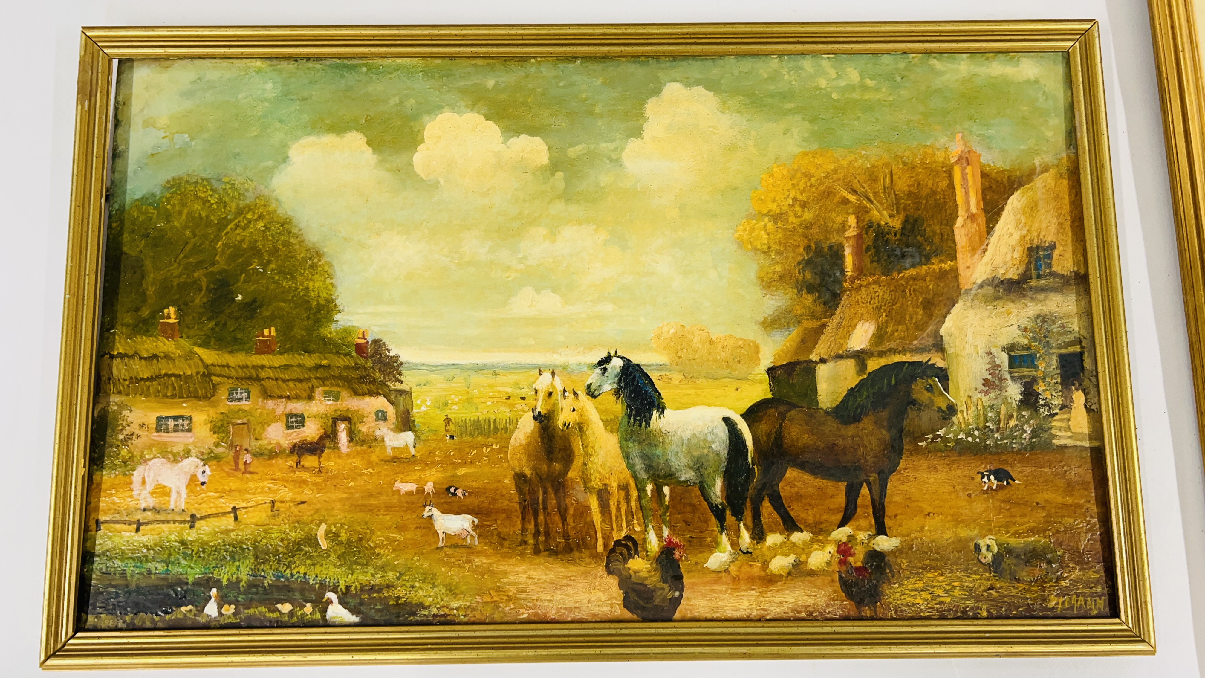 THREE FRAMED PICTURES TO INCLUDE AN EDWARD SEAGO PRINT "THE LANDMARK", - Image 3 of 4