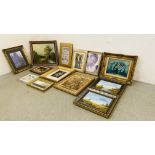 AN EXTENSIVE COLLECTION OF FRAMED PICTURES AND PRINTS TO INCLUDE ORIGINAL ART WORKS OF LOCAL