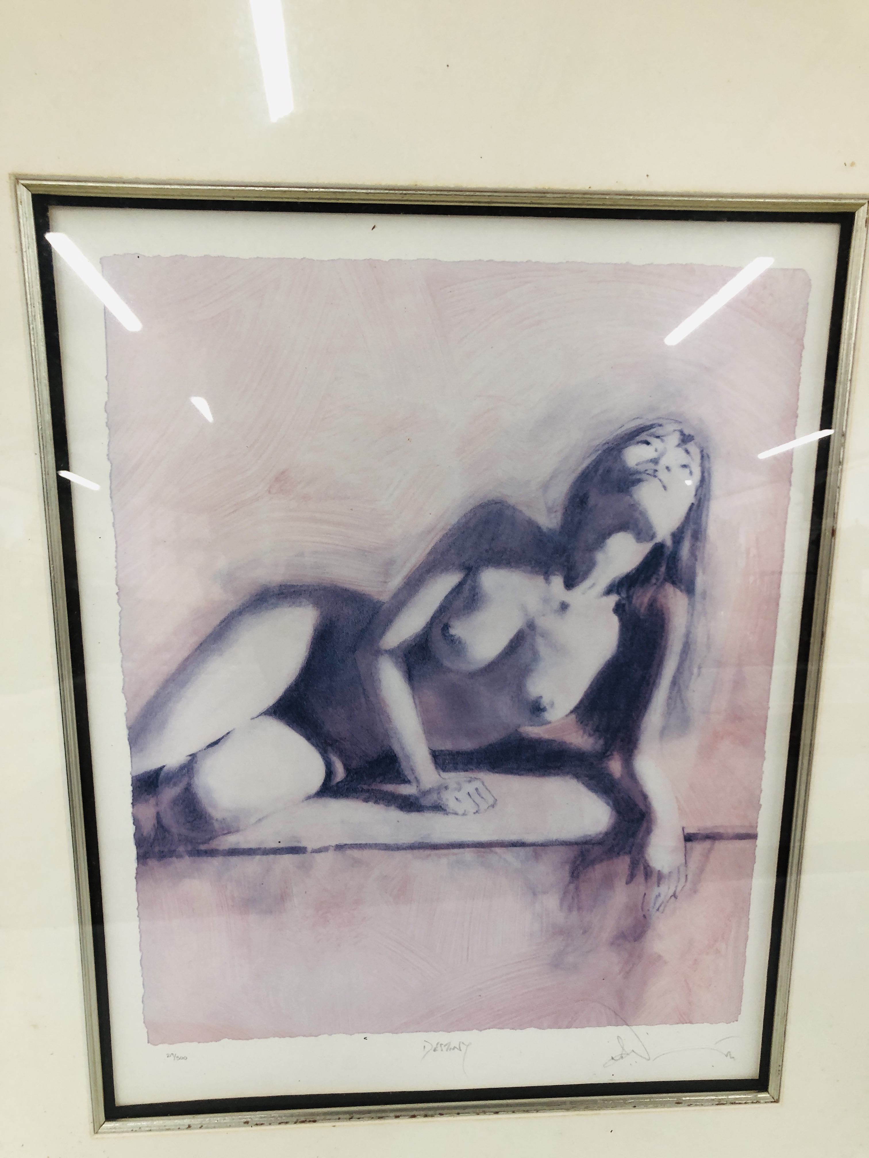 TWO LIMITED PRINTS OF NUDES BEARING SIGNATURE CHARLES WILLMOTT. - Image 5 of 8