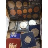 1970 GB PROOF COIN SETS (2) IN SLIPCASES, ALSO FEW OTHER COINS, CROWNS ETC.