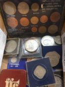 1970 GB PROOF COIN SETS (2) IN SLIPCASES, ALSO FEW OTHER COINS, CROWNS ETC.