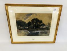 FRAMED ORIGINAL WATERCOLOUR "IRSTEAD CHURCH" BY C.M.WIGG WIDTH 35CM. HEIGHT 24.5CM.