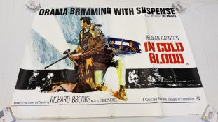 TWO VINTAGE ORIGINAL MOVIE ADVERTISING POSTERS TO INCLUDE TRUMAN CAPOLES IN COLD BLOOD AND GLEN