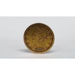 USA 5 DOLLAR 1886 LIBERTY GOLD COIN