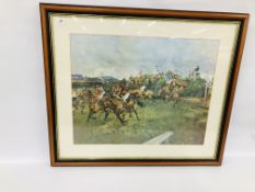 FRAMED HORSERACING PRINT.