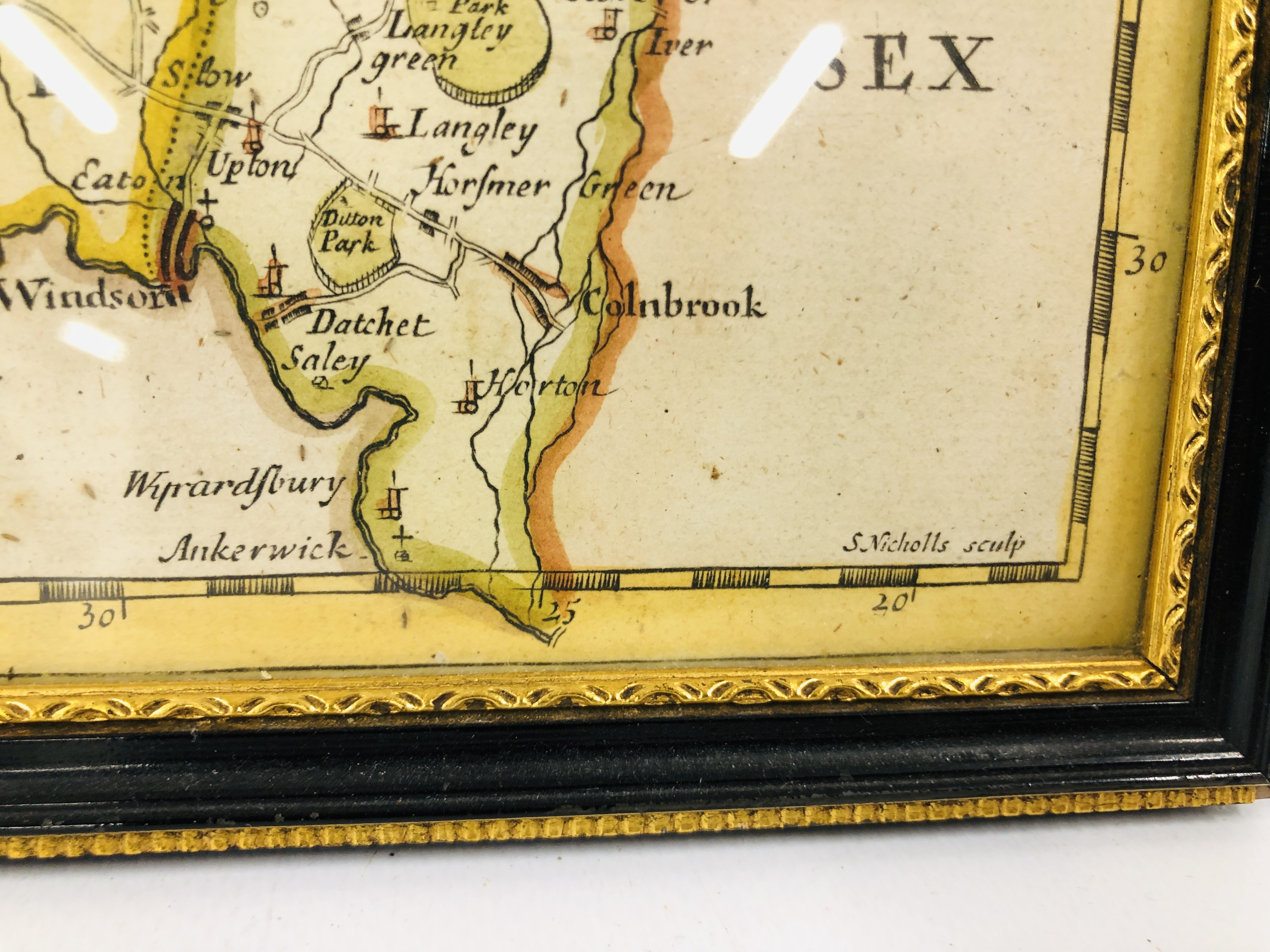 ROBERT MORDENS MAP OF BUCKINGHAMSHIRE 42 X 34CM + ONE OTHER. - Image 7 of 12