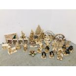 APPROXIMATELY 37 WOODEN CRAFT CHRISTMAS SCENES TO INCLUDE SOME HAVING LIGHT FUNCTIONS AND ADVENT