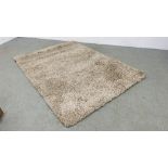 A NEXT LUXURY COSY LT NATURAL DEEP PILE RUG 135CM. X 190CM.