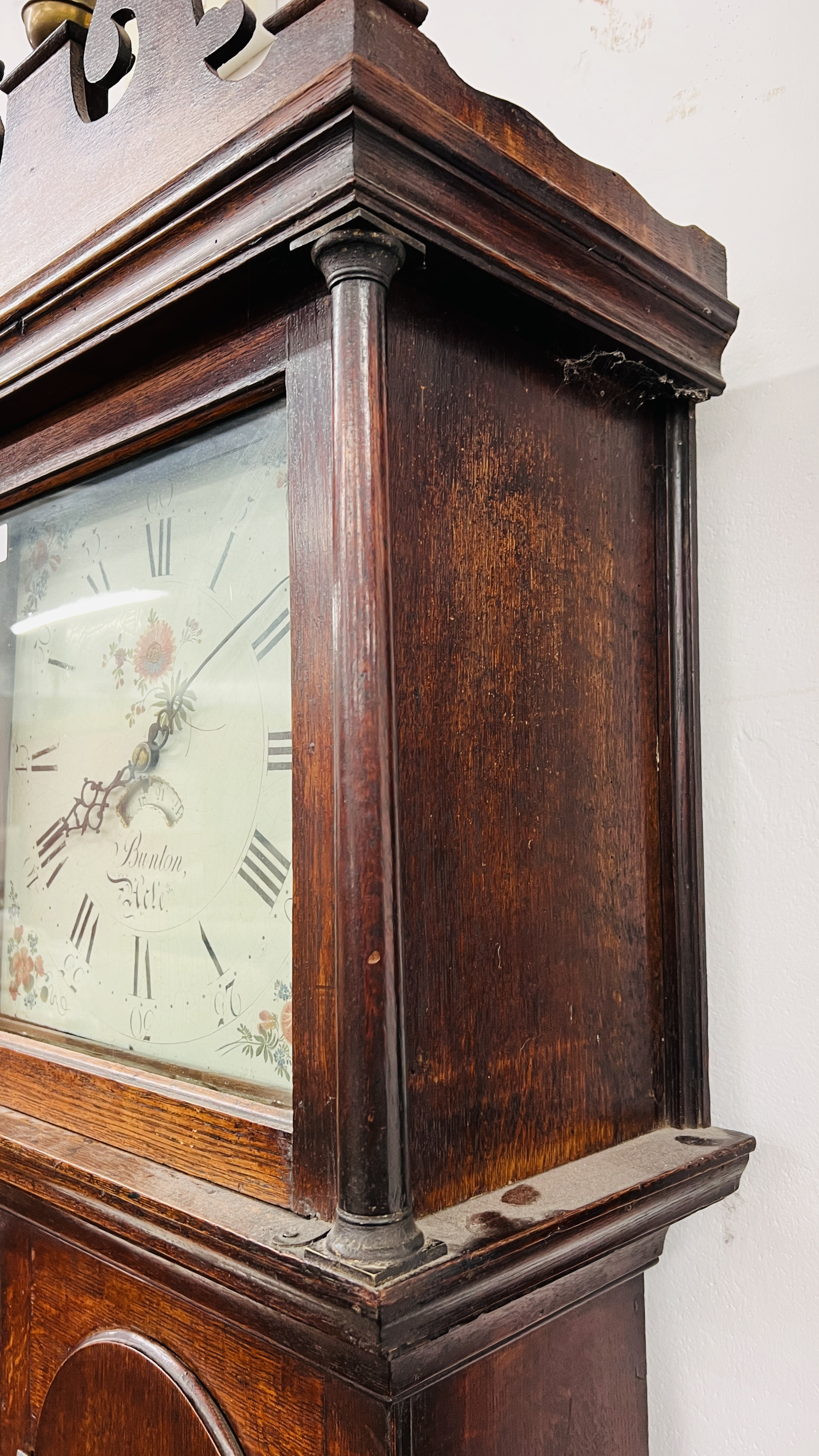 ANTIQUE OAK LONG CASED GRANDFATHER CLOCK "BUNTON ACLE" - Image 4 of 11