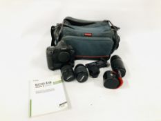 CANON EOS MK2 DIGITAL SLR CAMERA BODY WITH VARIOUS LENSES TO INCLUDE CANON 75MM - 300MM,