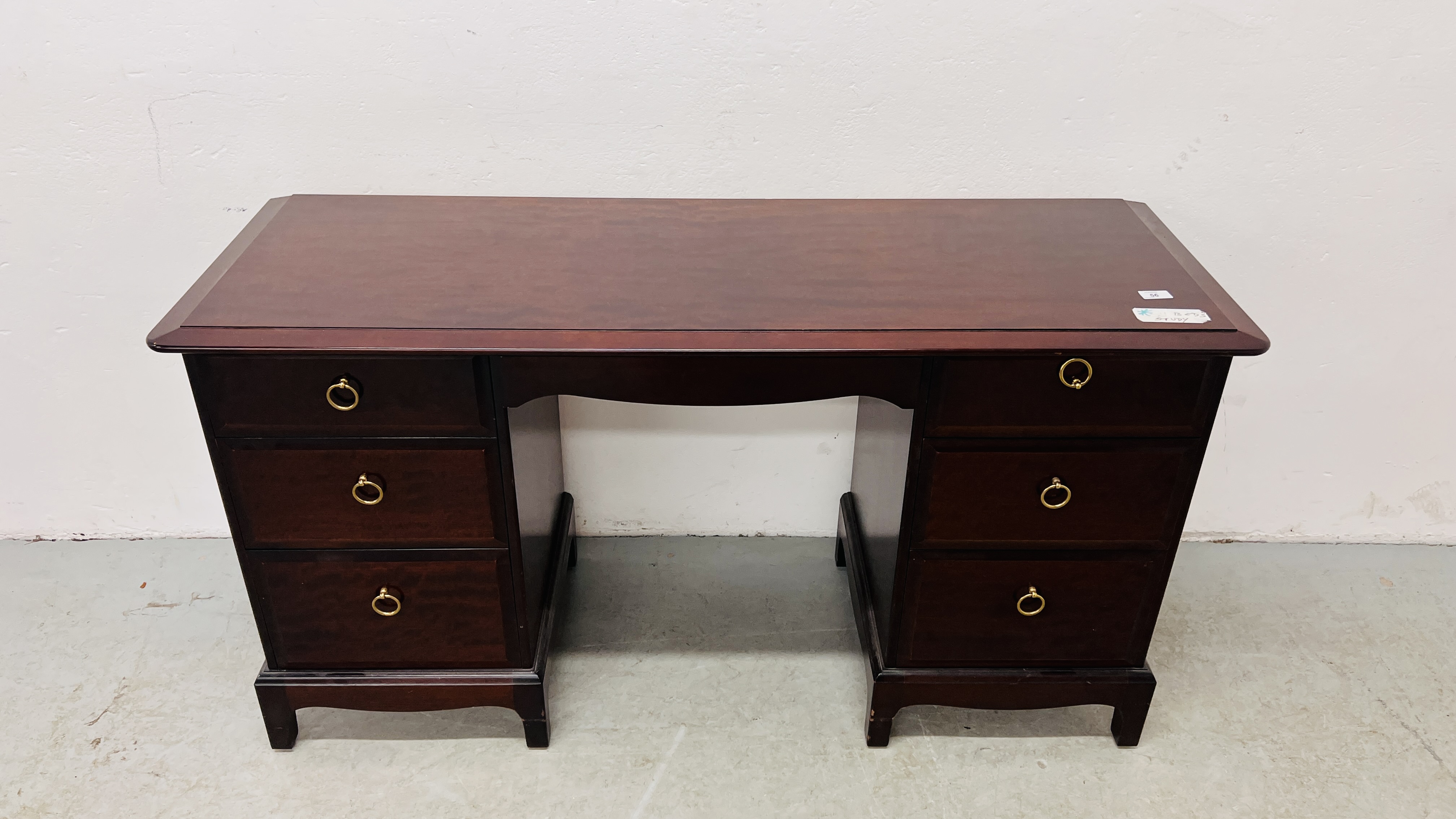 STAG SEVEN DRAWER DRESSING TABLE WIDTH 135CM. DEPTH 46CM. HEIGHT 71CM. - Image 2 of 9