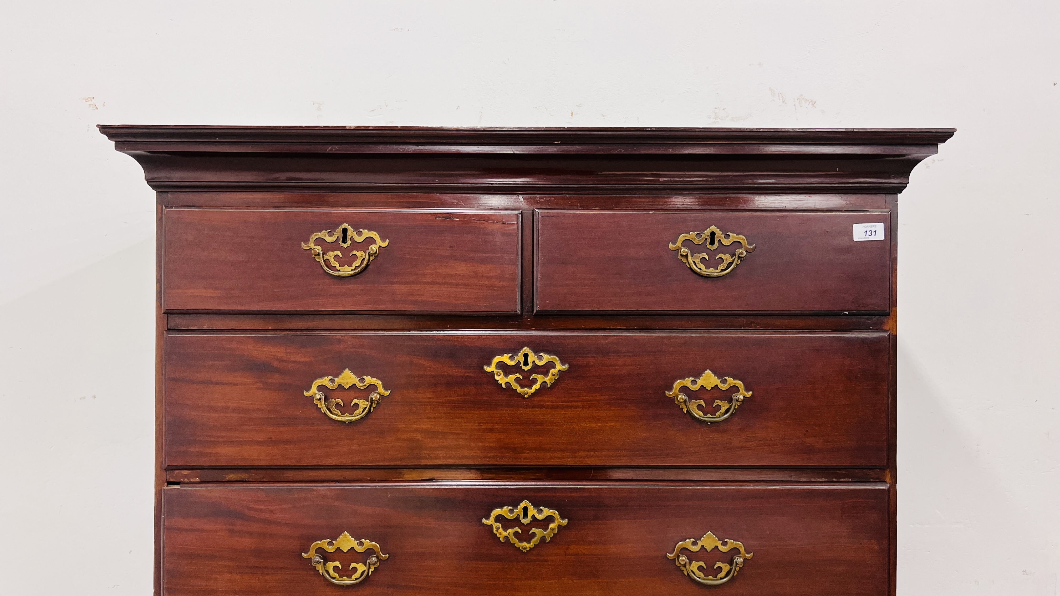 AN EARLY GEORGE III MAHOGANY CHEST ON CHEST, - Image 4 of 17