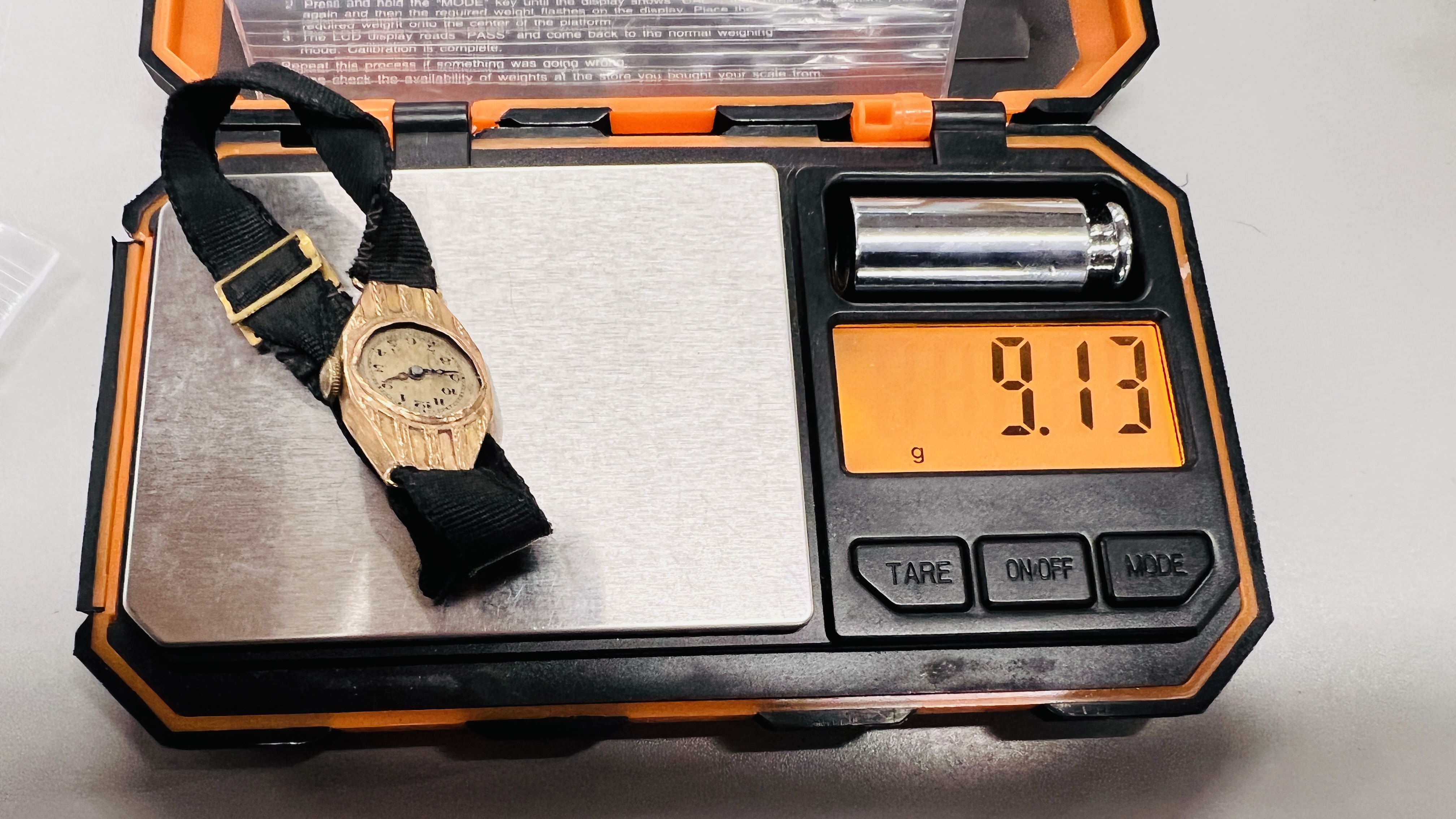 A LADY'S 9CT GOLD ROTARY WATCH WITH LEATHER STRAP AND A LADY'S 9CT GOLD COCKTAIL WATCH (POOR - Image 10 of 11