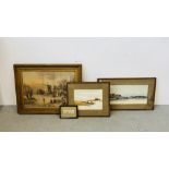 GILT FRAMED PRINT "WINTER SNOW SCENE,