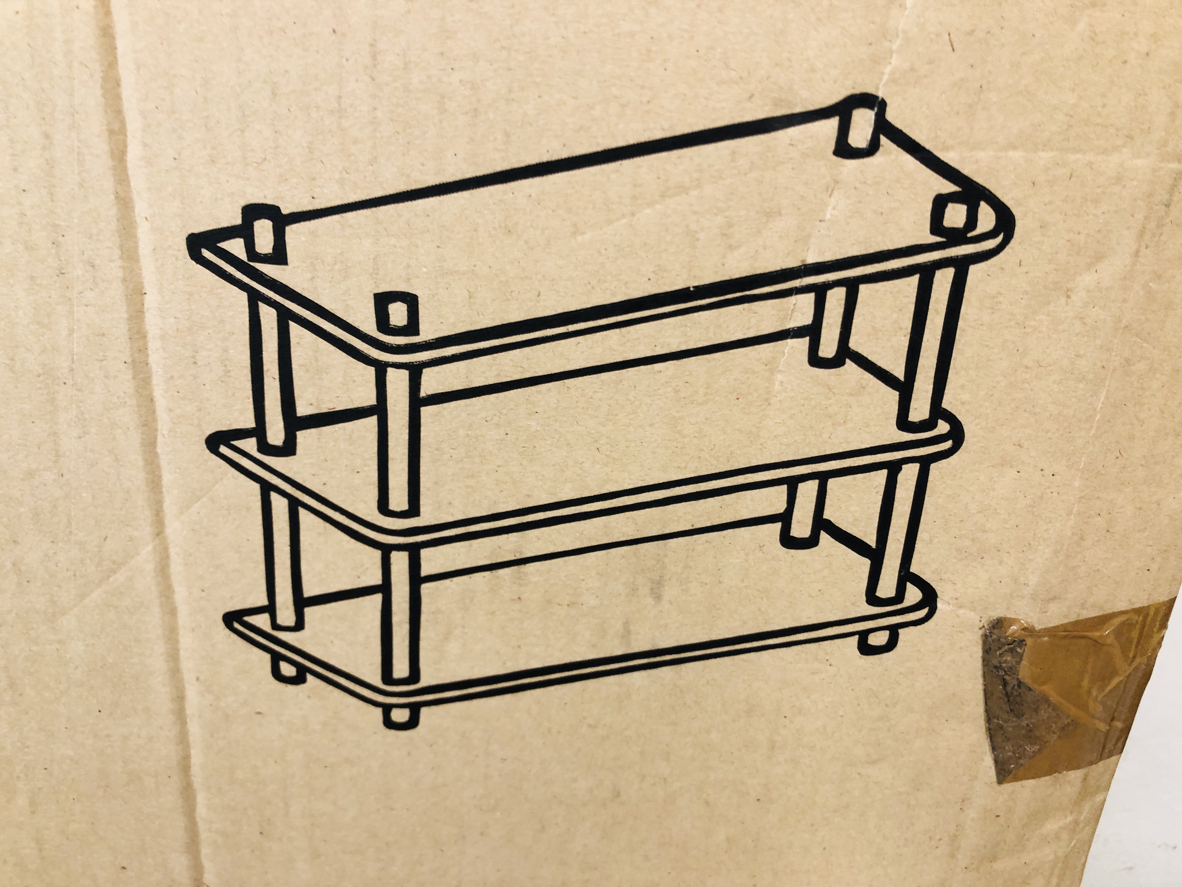 A NATURAL BEECHWOOD FLAT PACK BOOK SHELF - Image 2 of 2