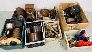 4 X BOXES OF ASSORTED MANTEL CLOCKS AND PARTS,