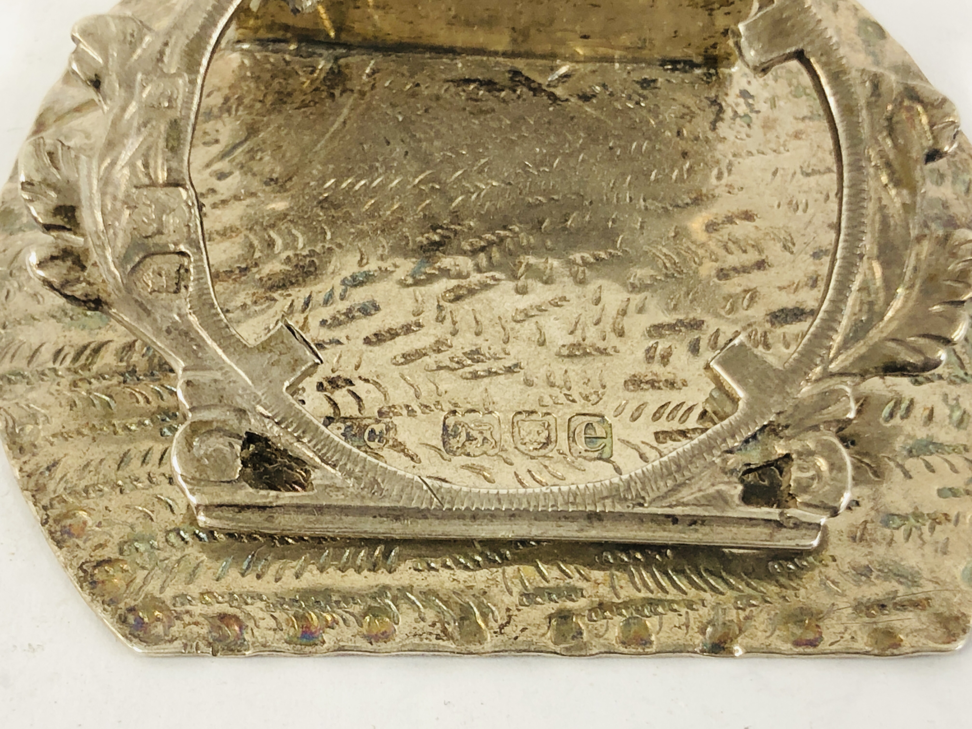 A SILVER BOOK MARK SURMOUNTED BY A PIG S.M. - Image 7 of 11