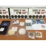 A COLLECTION OF MEDALLIONS IN CASES WITH CERTIFICATES, 2020 BRITISH MONARCHS COIN COVER COLLECTION,