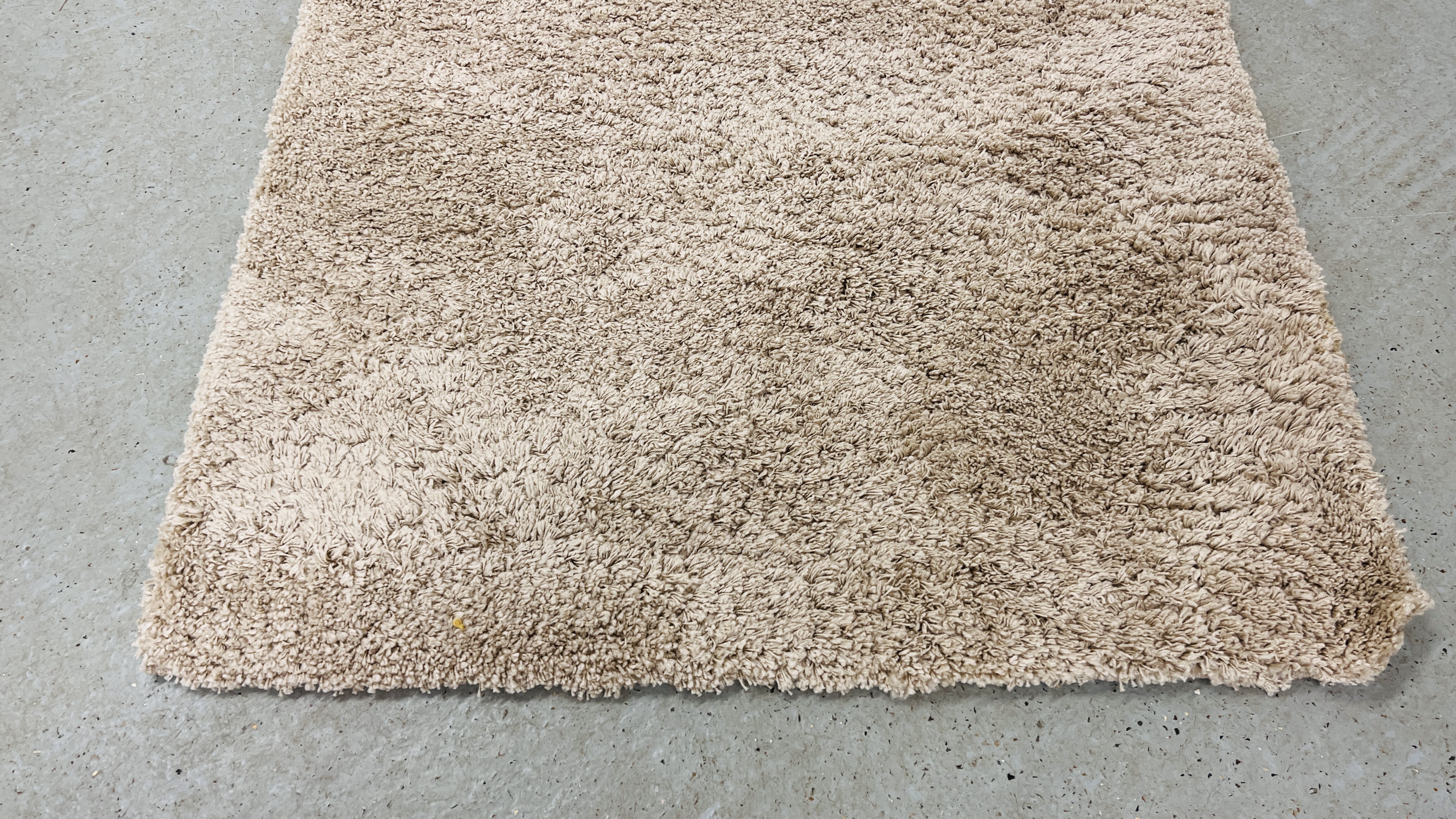 A NEXT LUXURY COSY LT NATURAL DEEP PILE RUG 135CM. X 190CM. - Image 2 of 5