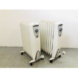 TWO DIMPLEX ECO OIL FILLED RADIATORS MODEL OFRC20 - SOLD AS SEEN