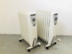 TWO DIMPLEX ECO OIL FILLED RADIATORS MODEL OFRC20 - SOLD AS SEEN