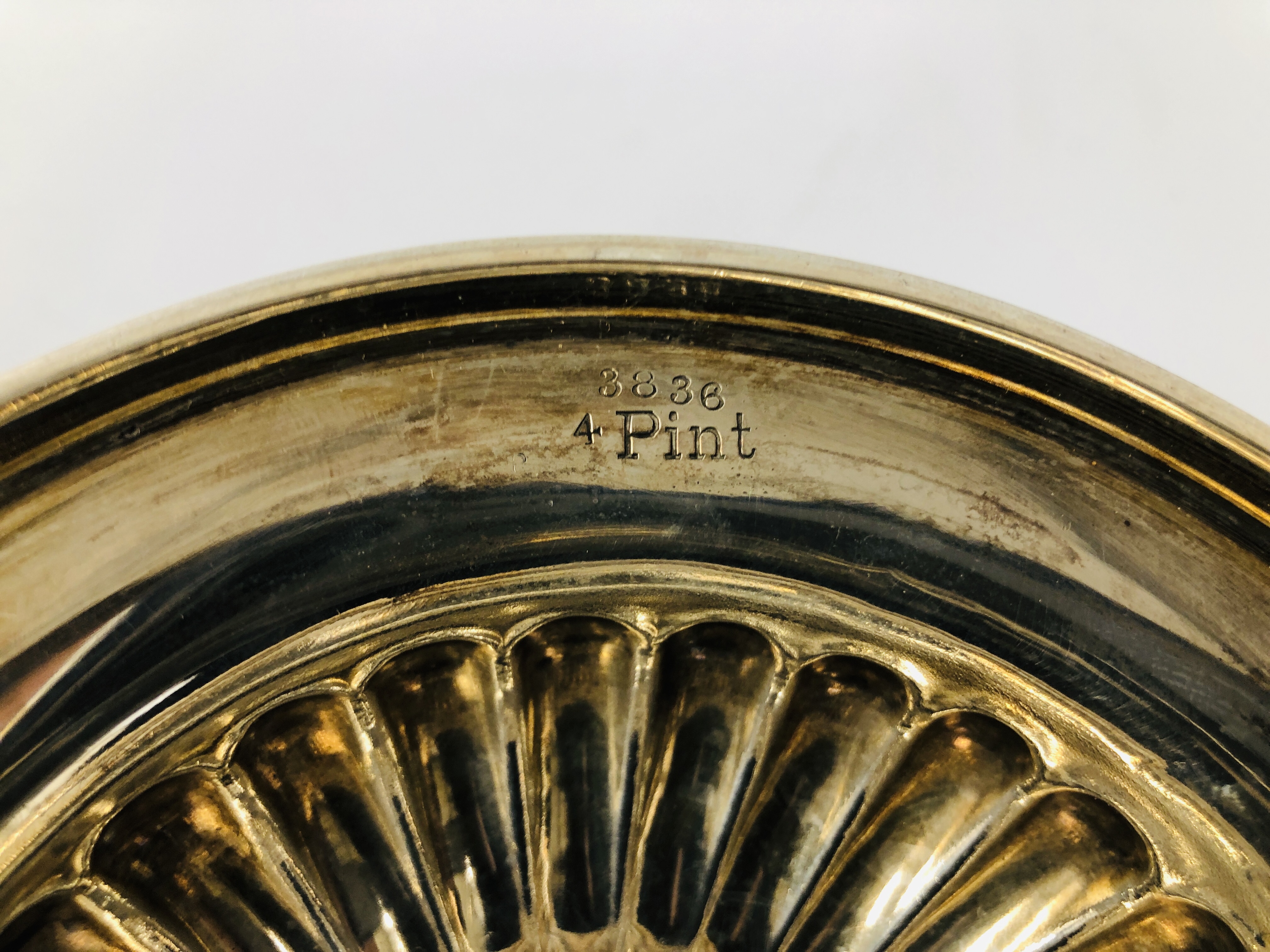 A VICTORIAN SILVER FOOTED ROSE BOWL THE WAVY RIM ABOVE SCROLLED LEAF DECORATION, - Image 9 of 11