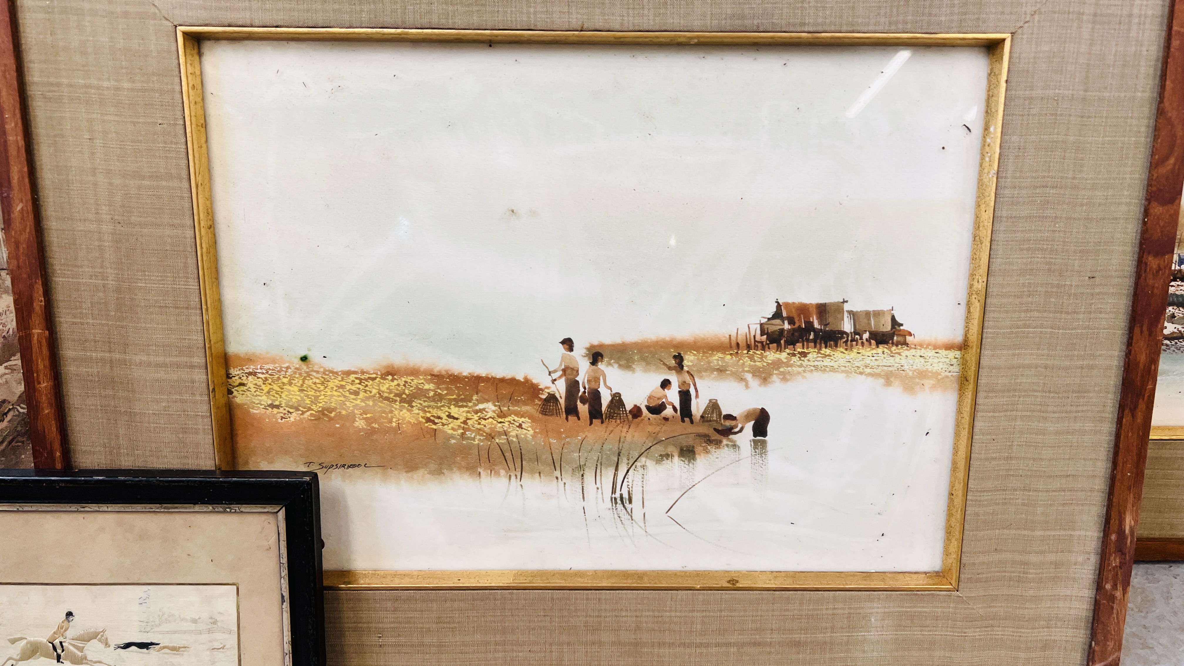 GILT FRAMED PRINT "WINTER SNOW SCENE, - Image 2 of 5