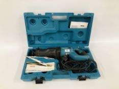 MAKITA 240VOLT RECIPROCATING SAW MODEL JR3050T CASED WITH SPARE BLADES - SOLD AS SEEN