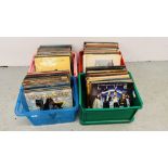 FOUR PLASTIC BOXES POPULAR MUSIC LP RECORDS TO INCLUDE ALICE COOPER, JIMI HENDRIX, FLEETWOOD MAC,