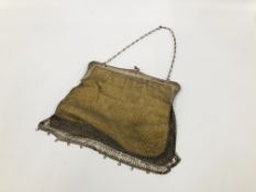 LADIES WHITE METAL RETICULE C19TH