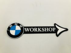 (R) BMW WORKSHOP ARROW PLAQUE