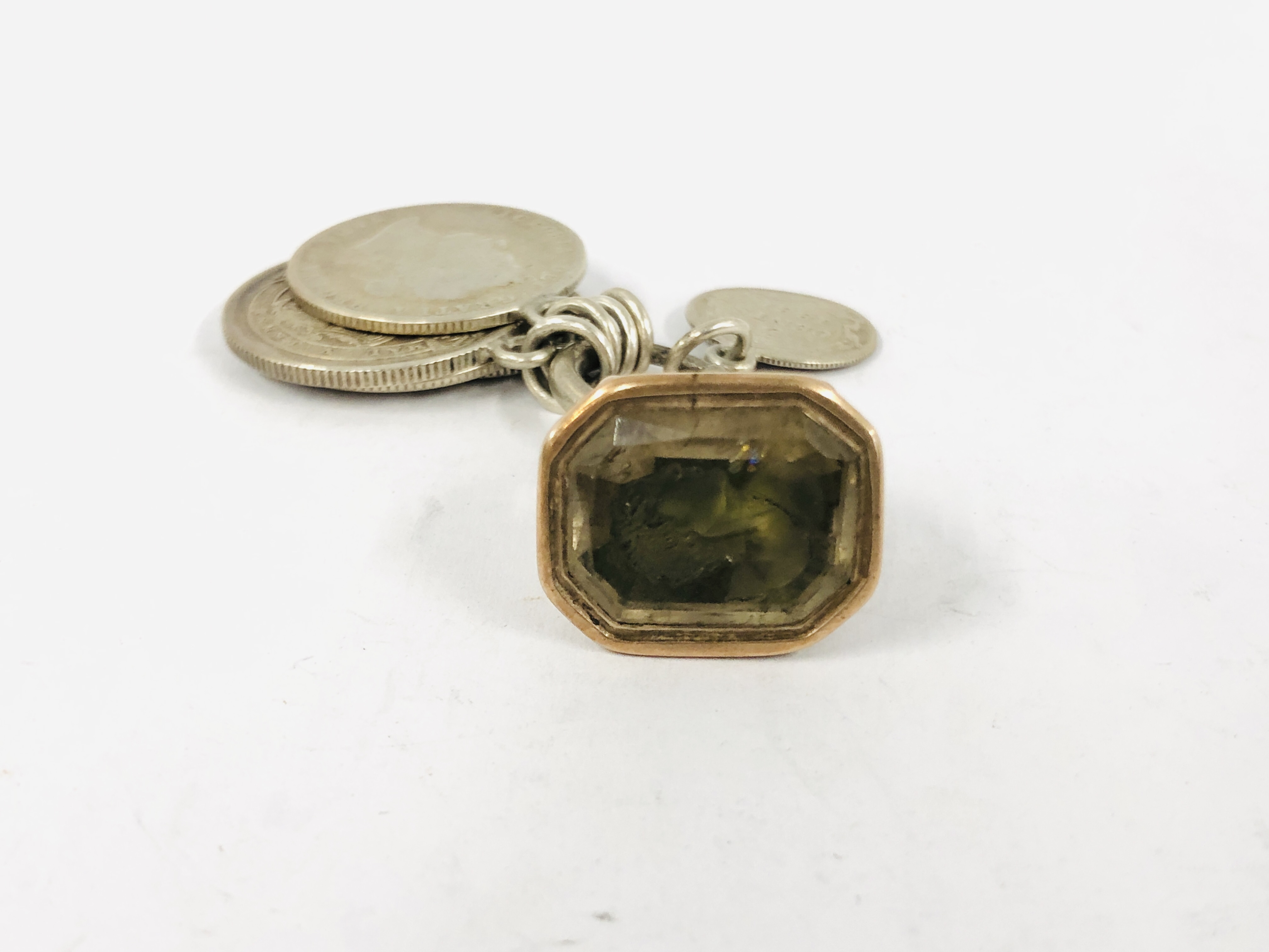 YELLOW METAL FOB ALONG WITH GILT FOB - Image 8 of 8