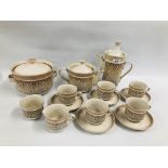 A QUANTITY OF DENBY CHANTILLY PATTERN TEA AND DINNER WARE (15)