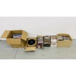 SIX BOXES CONTAINING A LARGE QUANTITY OF RECORDS MANY GENRES AND TITLES