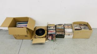 SIX BOXES CONTAINING A LARGE QUANTITY OF RECORDS MANY GENRES AND TITLES