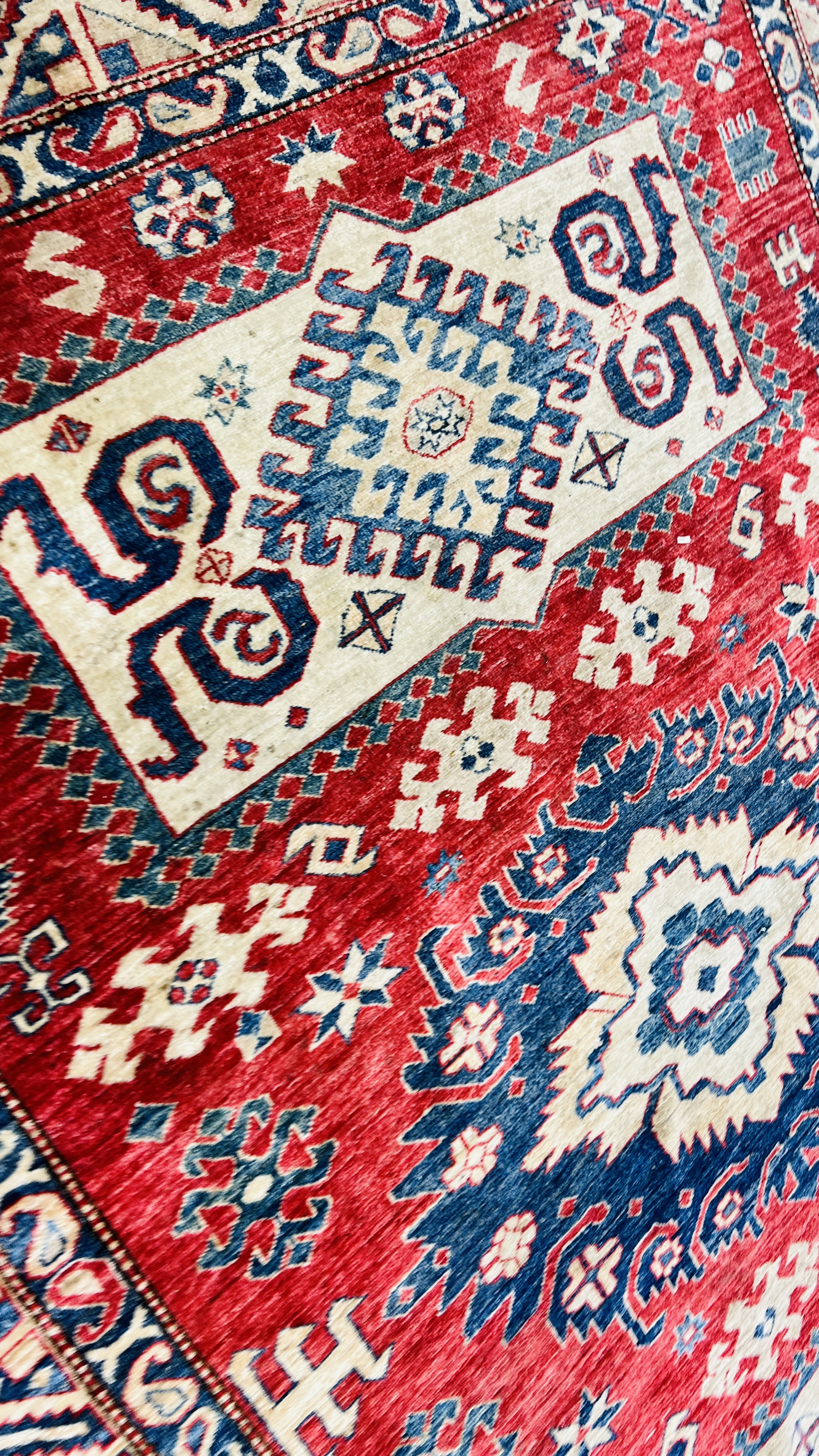 A MODERN KAZAK RUG 245CM. X 185CM. - Image 9 of 13