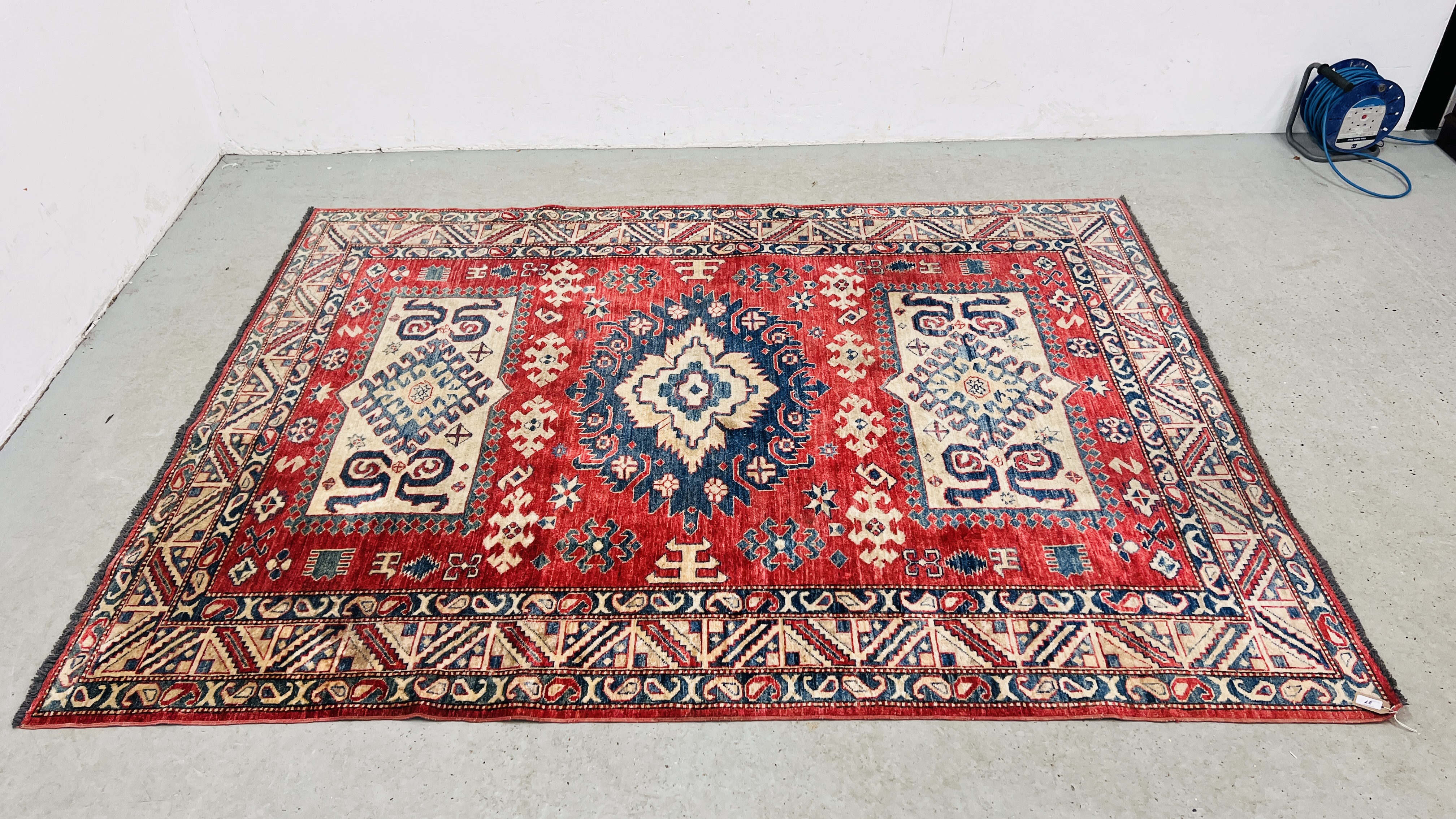 A MODERN KAZAK RUG 245CM. X 185CM. - Image 2 of 13